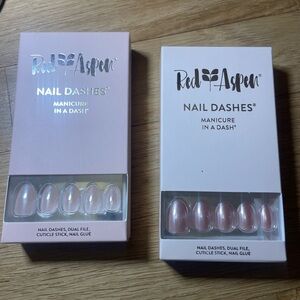 Red Aspen Nail Dashes - Iridescent Pink Press-On Nails
